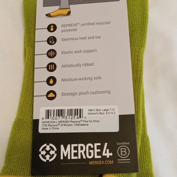 NWT Merge 4 Reprve size large lite Olive socks. - Picture 3 of 4
